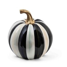 Mackenzie-Childs courtly stripe glossy small pumpkin
