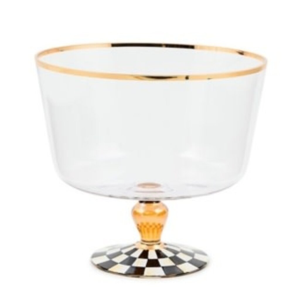 Mackenzie-Childs courtly check glass trifle