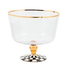 Mackenzie-Childs courtly check glass trifle