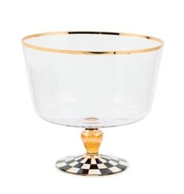 Mackenzie-Childs courtly check glass trifle
