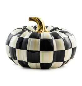 Mackenzie-Childs courtly check squashed glossy medium pumpkin