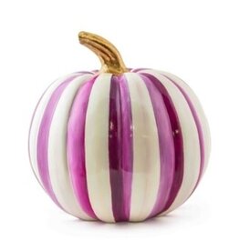 Mackenzie-Childs plum stripe medium pumpkin