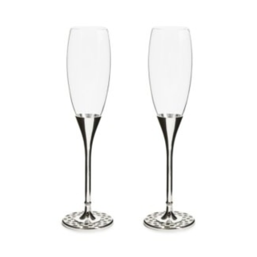 Mackenzie-Childs celebrate courtly toasting flutes, set of 2