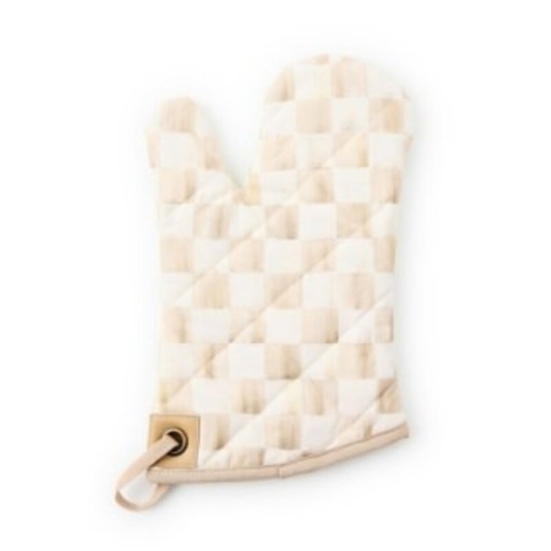 Mackenzie-Childs mocha check oven mitt