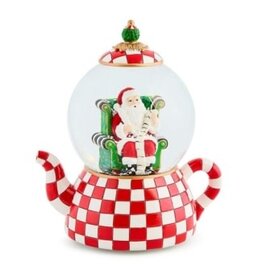 Mackenzie-Childs check it out teapot snow globe