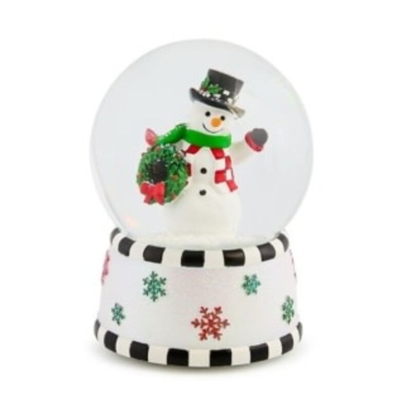 Mackenzie-Childs check it out snowman snow globe