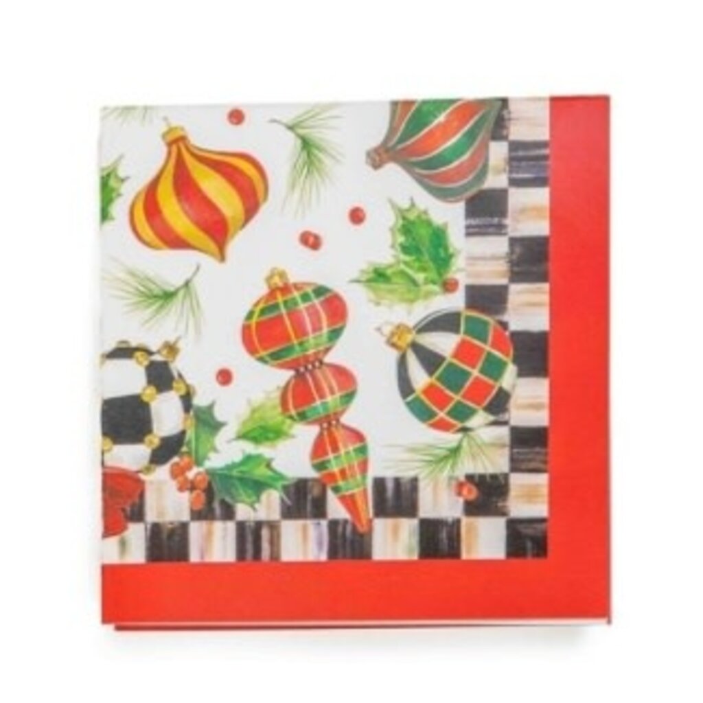 Mackenzie-Childs deck the halls cocktail paper napkins