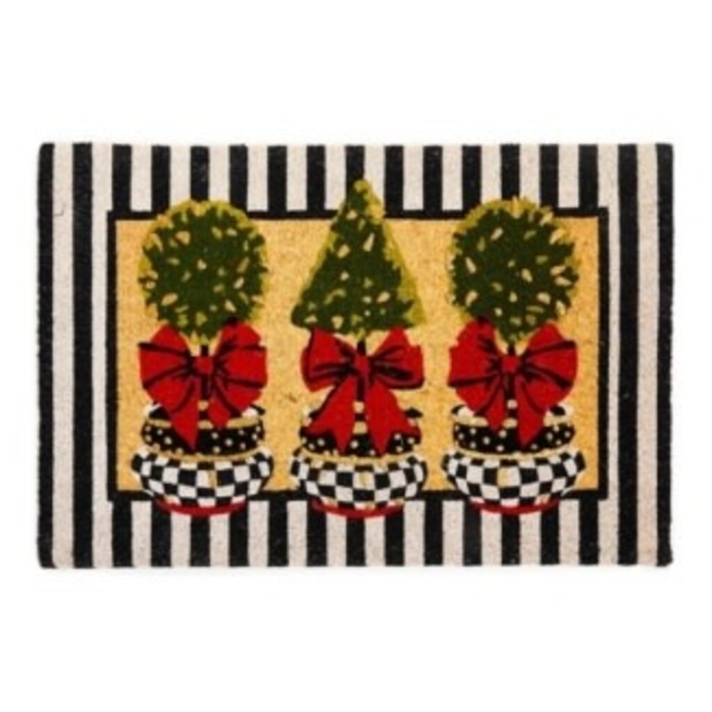 Mackenzie-Childs topiary entrance mat