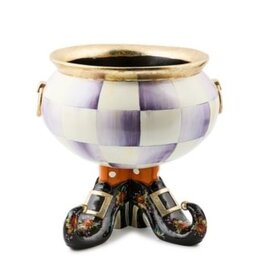 Mackenzie-Childs halloween fergal violet check cauldron