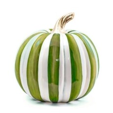 Mackenzie-Childs moss stripe medium pumpkin