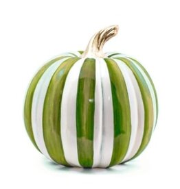 Mackenzie-Childs moss stripe medium pumpkin