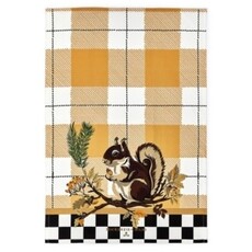 Mackenzie-Childs squirrel dish towel