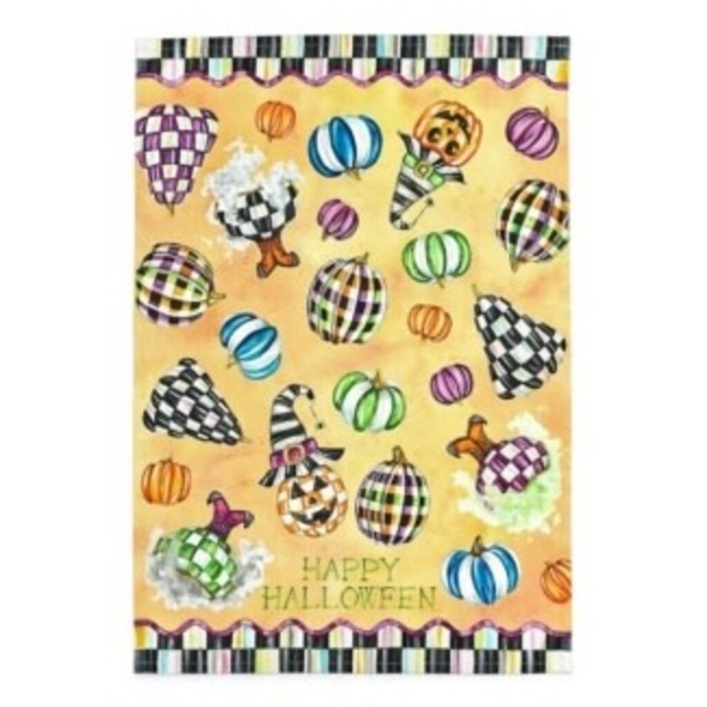 Mackenzie-Childs happy halloween dish towel