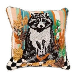 Mackenzie-Childs raccoon throw pillow