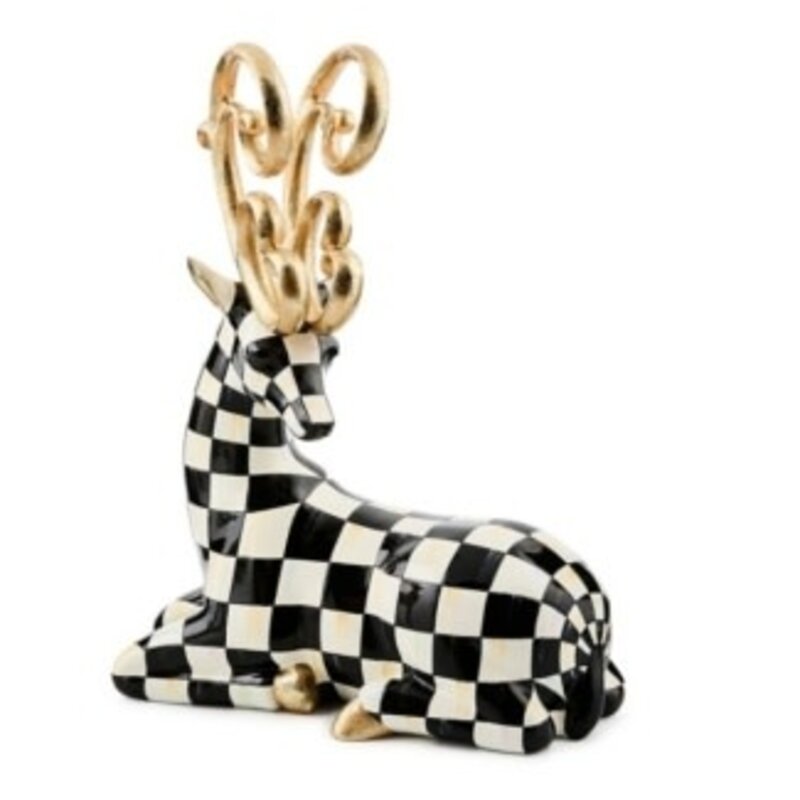 Mackenzie-Childs courtly noel resting deer