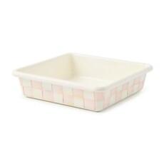Mackenzie-Childs rosy check 8" square baking pan