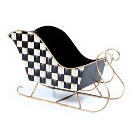 Mackenzie-Childs courtly check medium tin sleigh