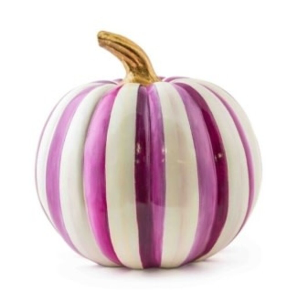 Mackenzie-Childs plum stripe medium pumpkin
