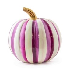 Mackenzie-Childs plum stripe medium pumpkin