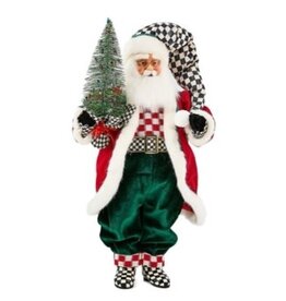 Mackenzie-Childs check it out fabric santa with tree