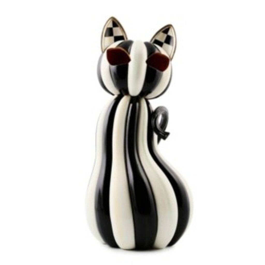 Mackenzie-Childs courtly stripe illuminated cat