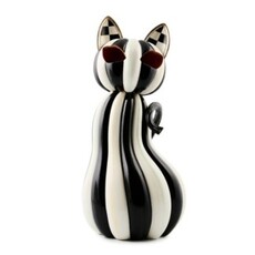 Mackenzie-Childs courtly stripe illuminated cat