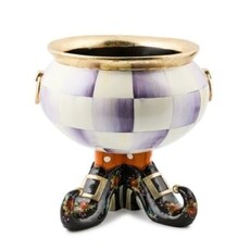 Mackenzie-Childs halloween fergal violet check cauldron