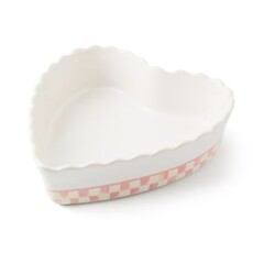 Mackenzie-Childs rosy check everyday large heart baker