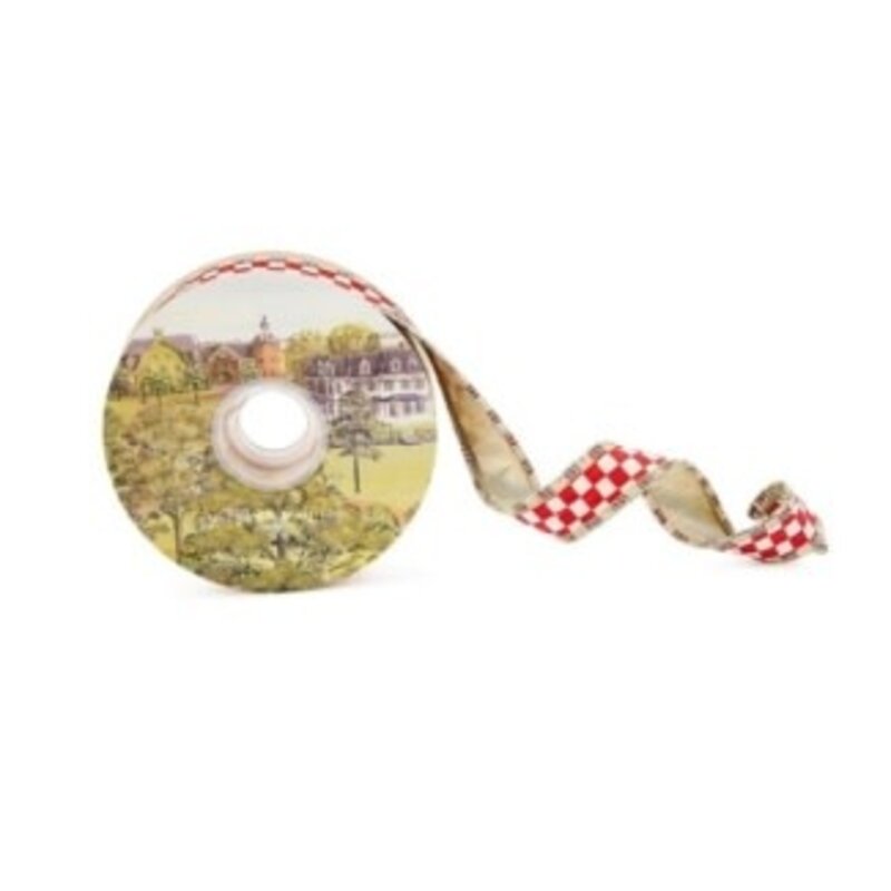 Mackenzie-Childs red check 1" ribbon