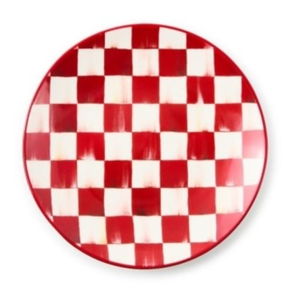 Mackenzie-Childs cherry check salad plates, set of 4