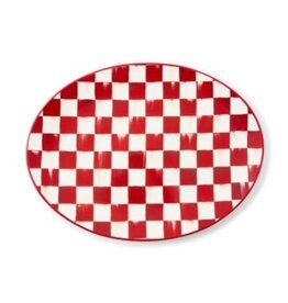 Mackenzie-Childs cherry check serving platter