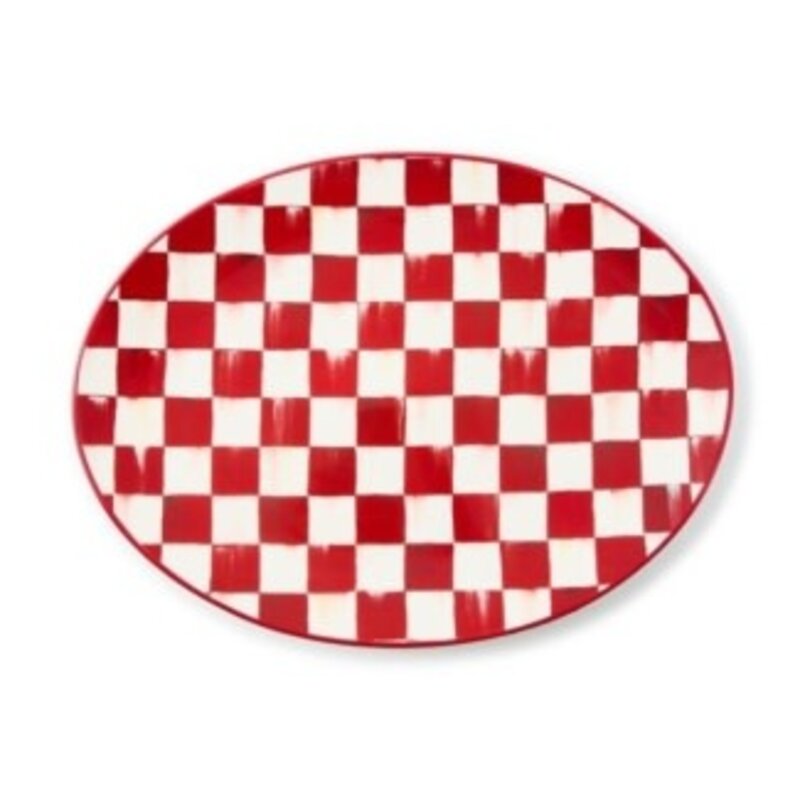 Mackenzie-Childs cherry check serving platter