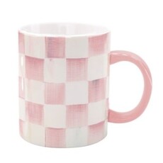 Mackenzie-Childs rosy check stoneware mug