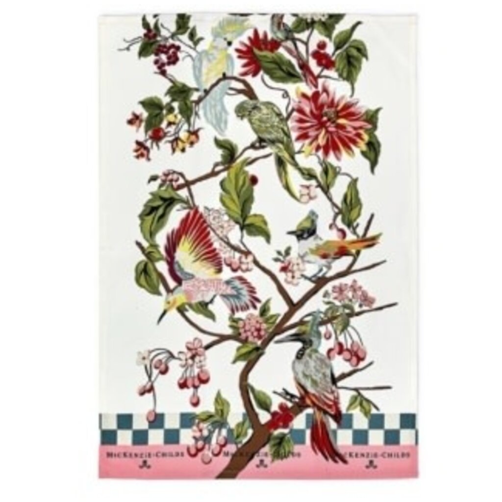 Mackenzie-Childs birdsong dish towel