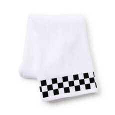 Mackenzie-Childs bath towel with black check border