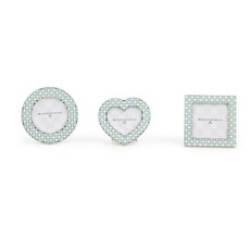 Mackenzie-Childs celebrate baby blue assorted frames, set of 3