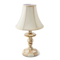Mackenzie-Childs mocha check candlestick lamp
