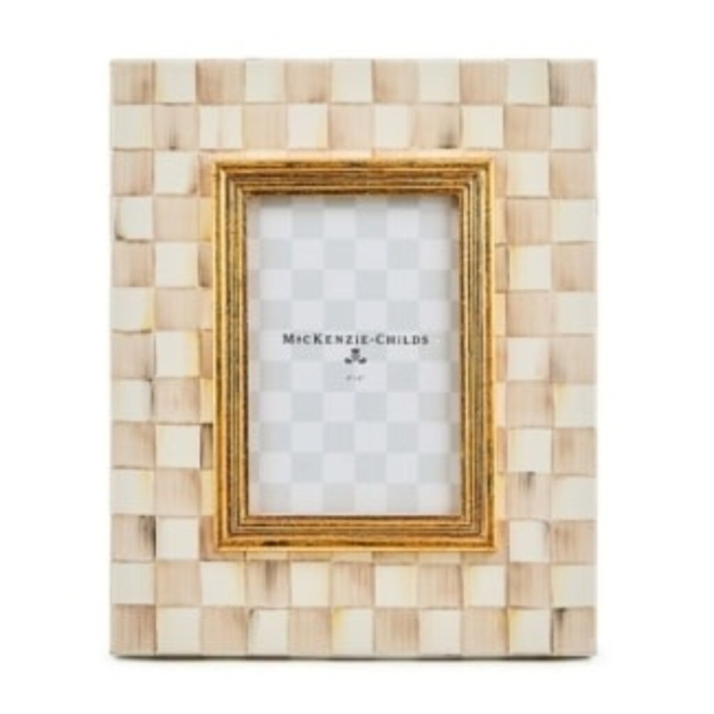 Mackenzie-Childs mocha check 4" x 6" frame