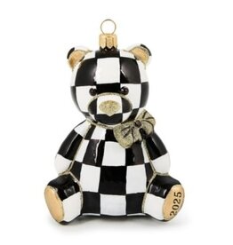Mackenzie-Childs 2025 courtly bear glass ornament
