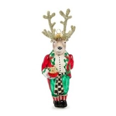 Mackenzie-Childs check it out reindeer butler ornament