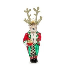 Mackenzie-Childs check it out reindeer butler ornament