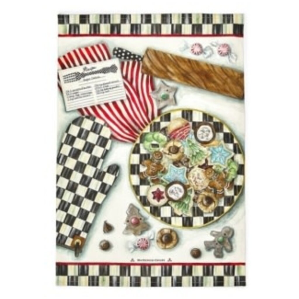 Mackenzie-Childs christmas cookie recipe dish towel