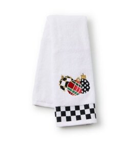 Mackenzie-Childs deck the halls ornament embroidered hand towel