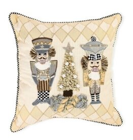 Mackenzie-Childs glam up nutcracker throw pillow