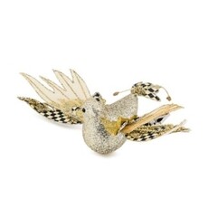 Mackenzie-Childs courtly noel gold bird clip