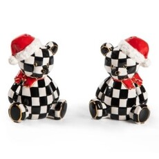 Mackenzie-Childs courtly santa bear salt & pepper set