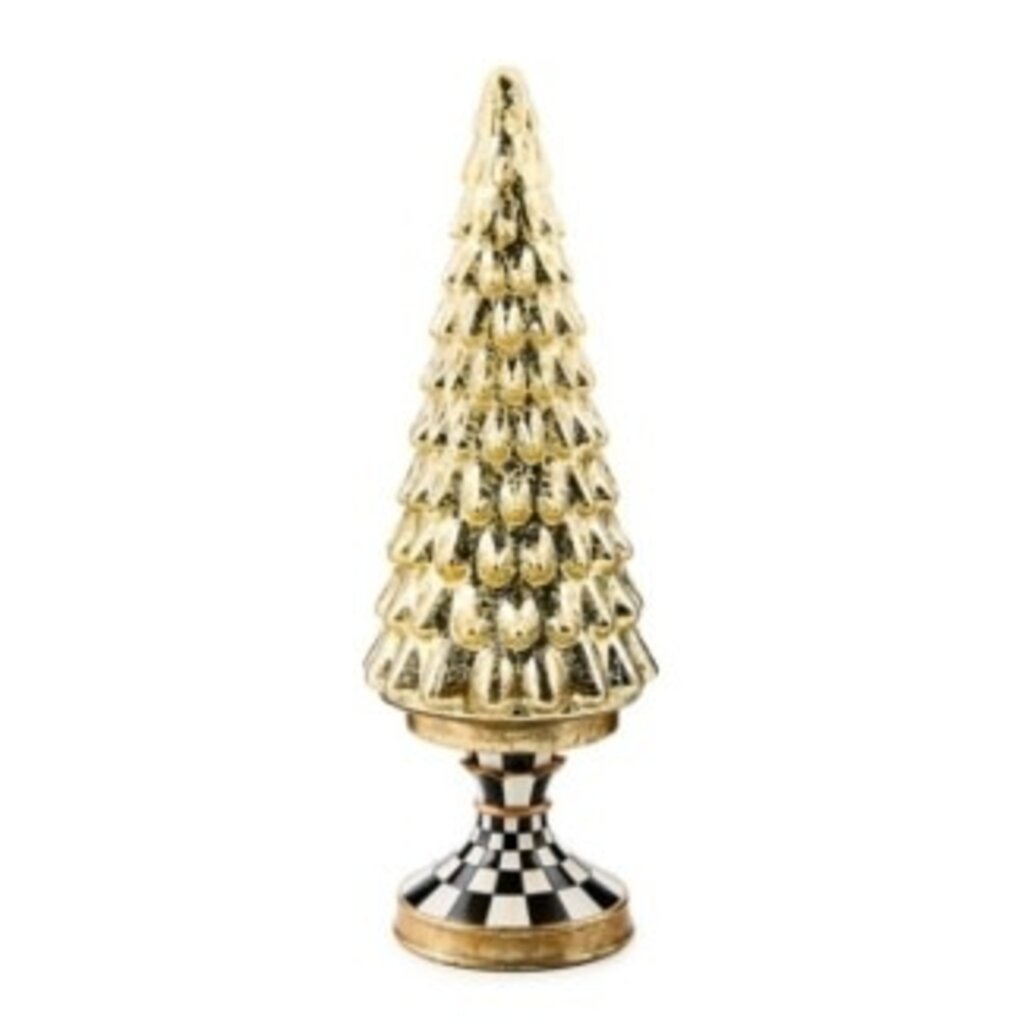 Mackenzie-Childs courtly noel short illuminated glass tree