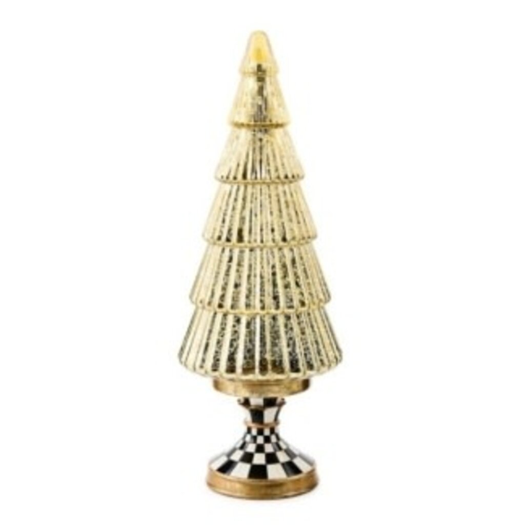 Mackenzie-Childs courtly noel tall illuminated glass tree