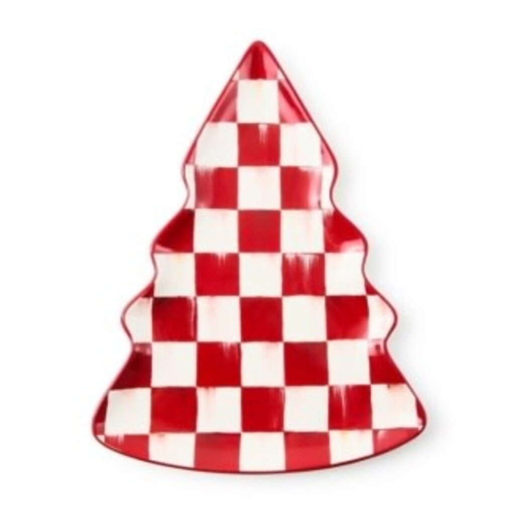 Mackenzie-Childs cherry check tree dish