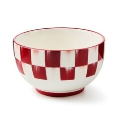 Mackenzie-Childs cherry check breakfast bowls, set of 4